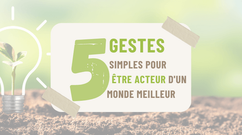 5 gestes simples pour jouer quotidiennement en faveur de l'environnement