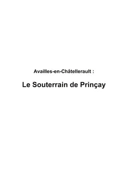 Le souterrain de Prinçay