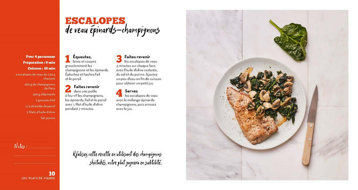 Plats sains préparés en moins de 10 minutes