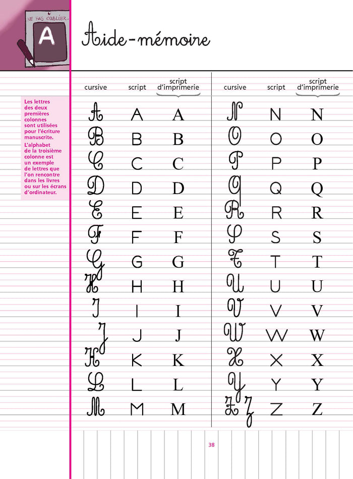 Cahier d'écriture CM1 CM2
