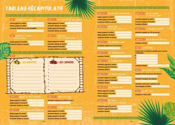 Cahier de vacances pour adultes Koh Lanta 2023