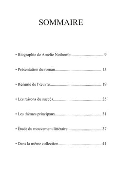 Fiche de lecture Métaphysique des tubes de Amélie Nothomb (Analyse littéraire de référence et résumé complet)