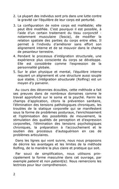Rolfing - Intégration structurale