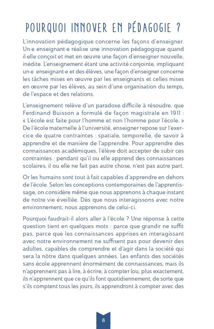 L'innovation pédagogique