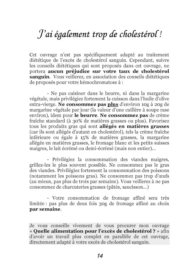 Quelle alimentation pour l'hémochromatose ?
