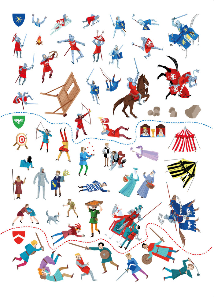 Les chevaliers - Mes petites décalcomanies