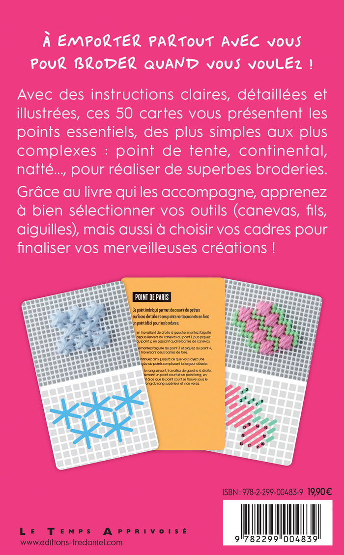 Broderie sur canevas - 50 cartes de points contemporains