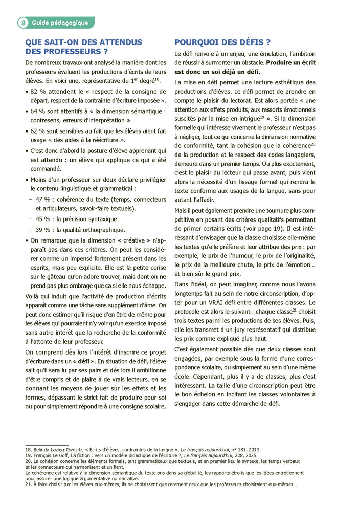 15 défis d'écriture CE1-CE2