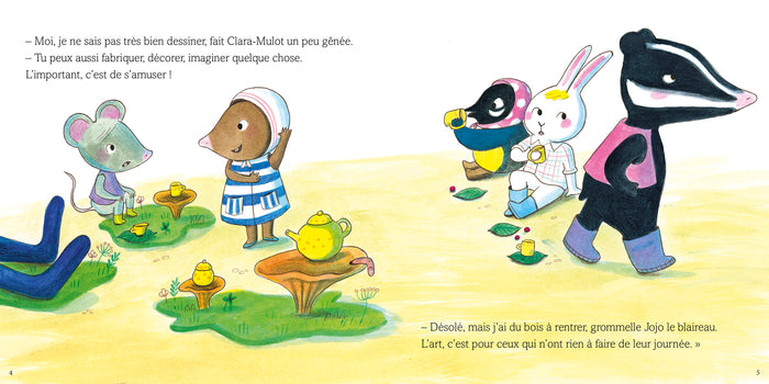 Petite taupe et l'exposition de la forêt