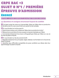 Réussir mon CRPE Français Admission concours L3 oral 2026-2027