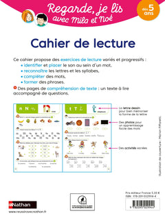 Cahier de lecture - Regarde je lis !