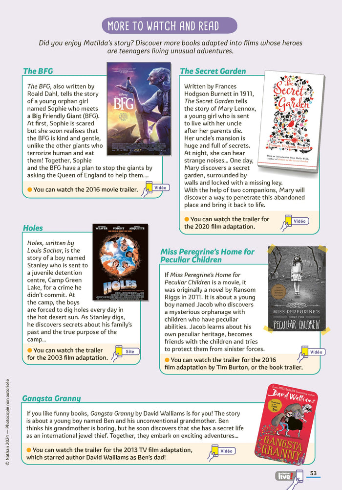 Reading Guide - Mathilda