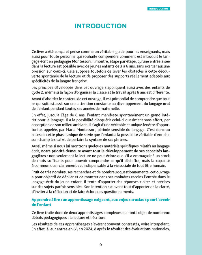 Le langage écrit en pédagogie Montessori de la PS à la GS