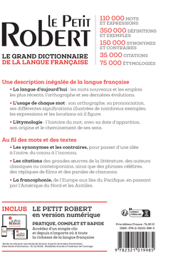 Le Petit Robert de la langue française et sa version numérique - 2026