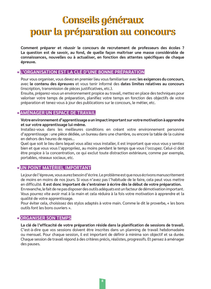 Mon cahier d'entraînement - 2ème épreuve écrite d'admissibilité