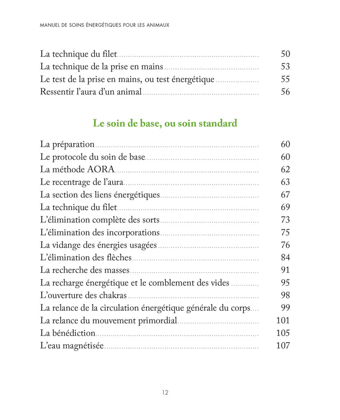 Manuel de soins énergétiques pour les animaux