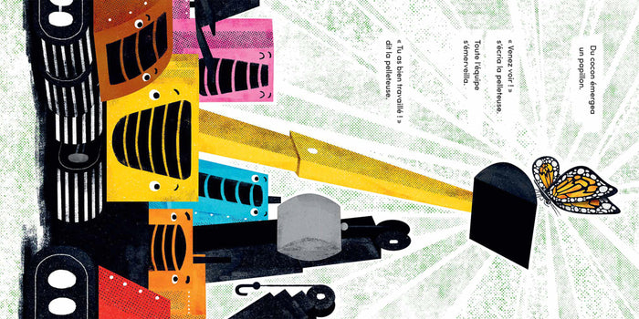 La pelleteuse et le papillon