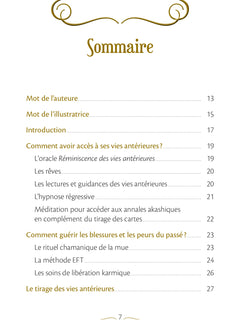 Réminiscence de vies antérieures - Cartes oracle