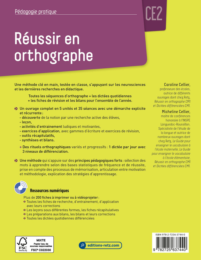 Réussir en orthographe CE2