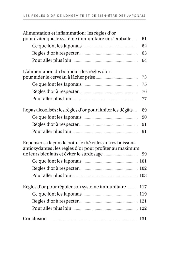 Les règles d'or de longévité et de bien-être des Japonais