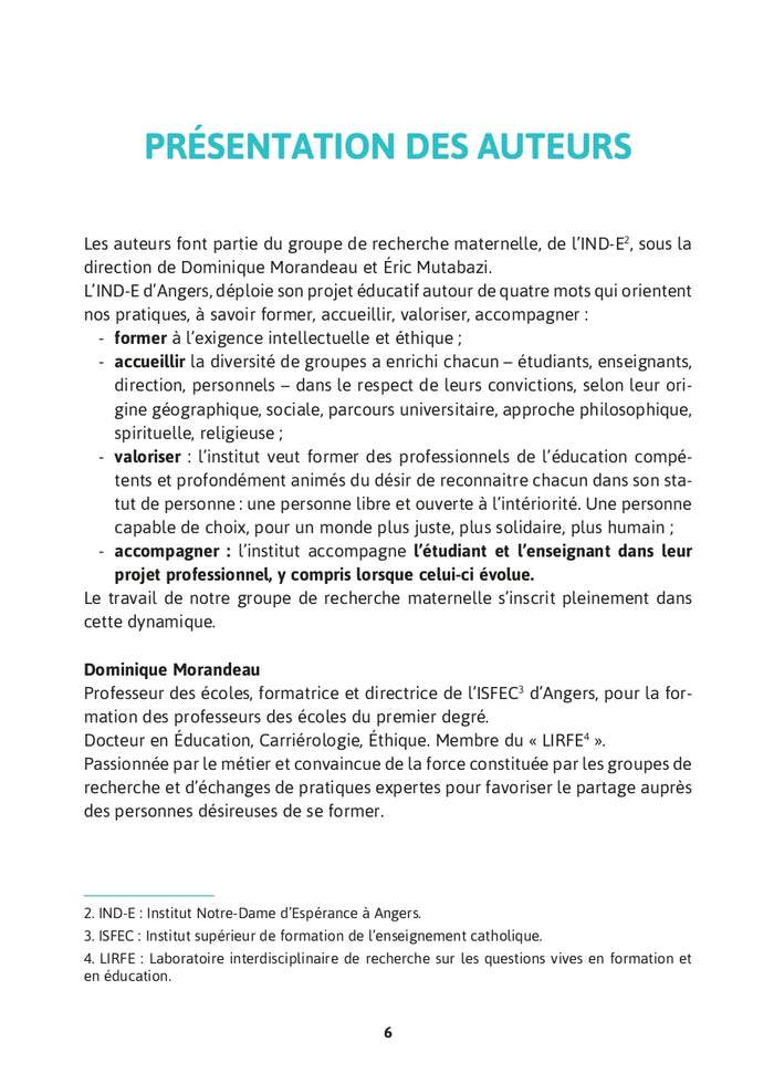 Enseigner en maternelle