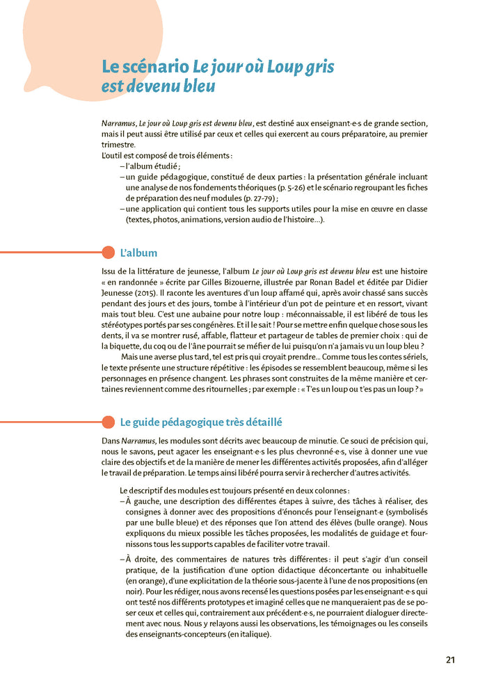 Narramus - Apprendre à comprendre et à raconter : Le jour où Loup Gris est devenu bleu GS-CP + ressources numériques