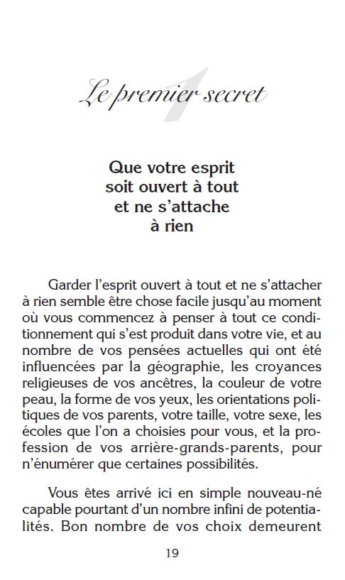 Les 10 secrets du succès et de la paix intérieure