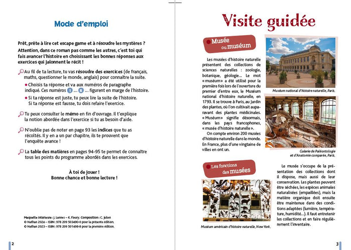 Escape game CE2-CM1: Au muséum d'histoire naturelle