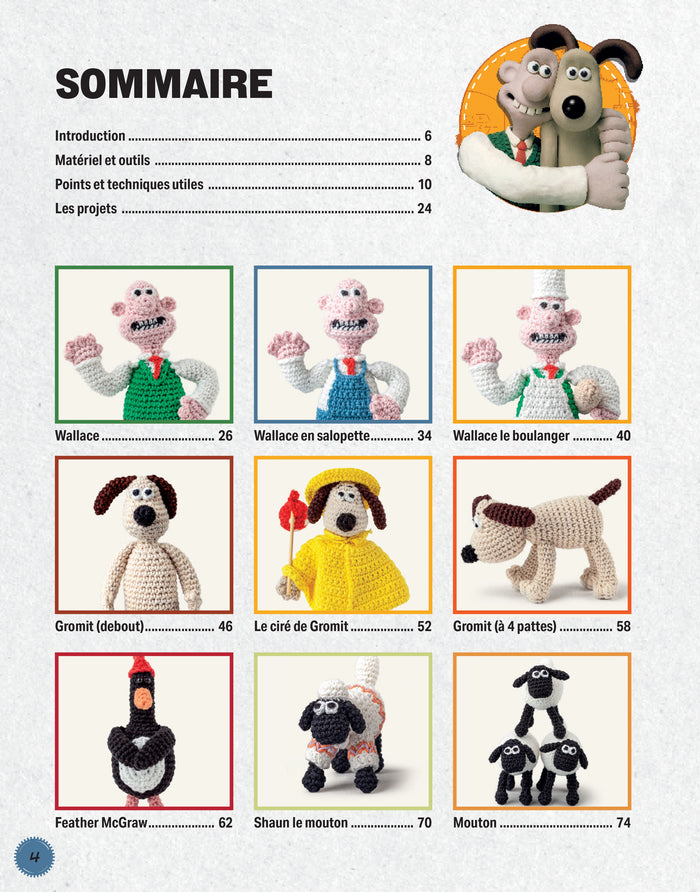 Wallace & Gromit - Amigurumis au crochet