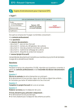 CAP Accompagnant éducatif petite enfance (AEPE) Annales corrigées