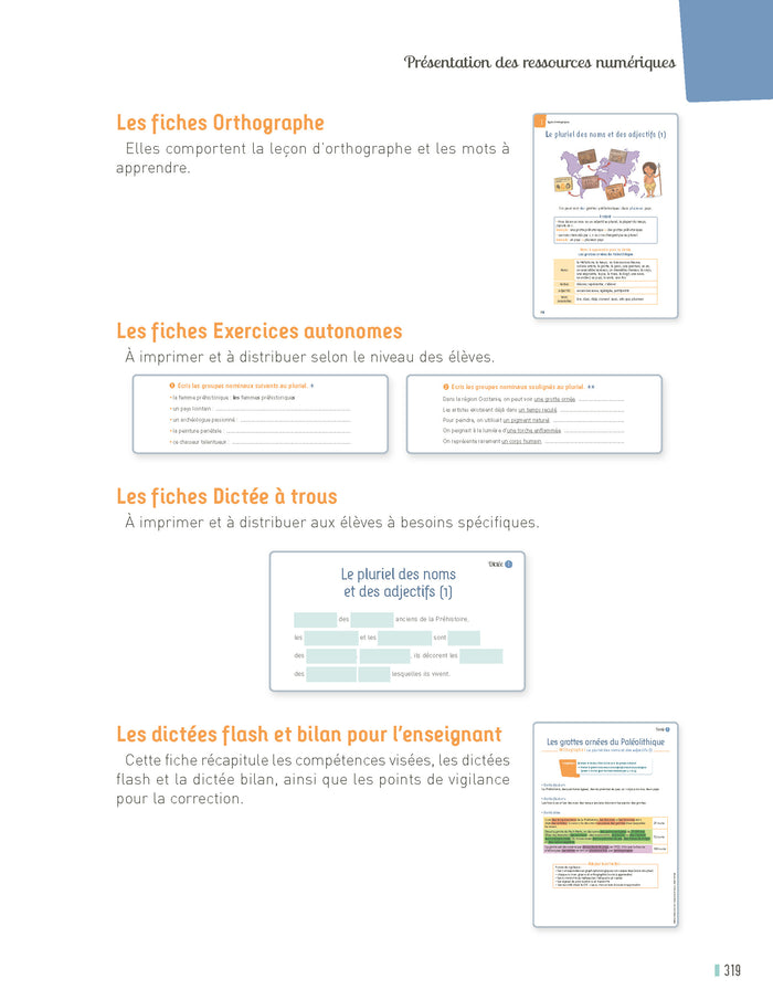 Dictées et histoire des arts CM - Voyage dans le temps - + ressources numériques