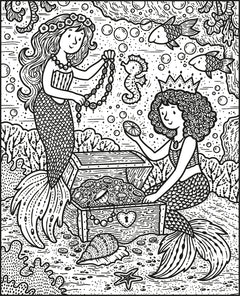 Les sirènes - La peinture magique - Dès 5 ans