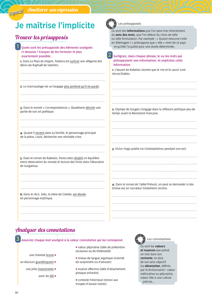 Cahier de méthodes et expression pour préparer les épreuves du bac - Français 1re séries générales