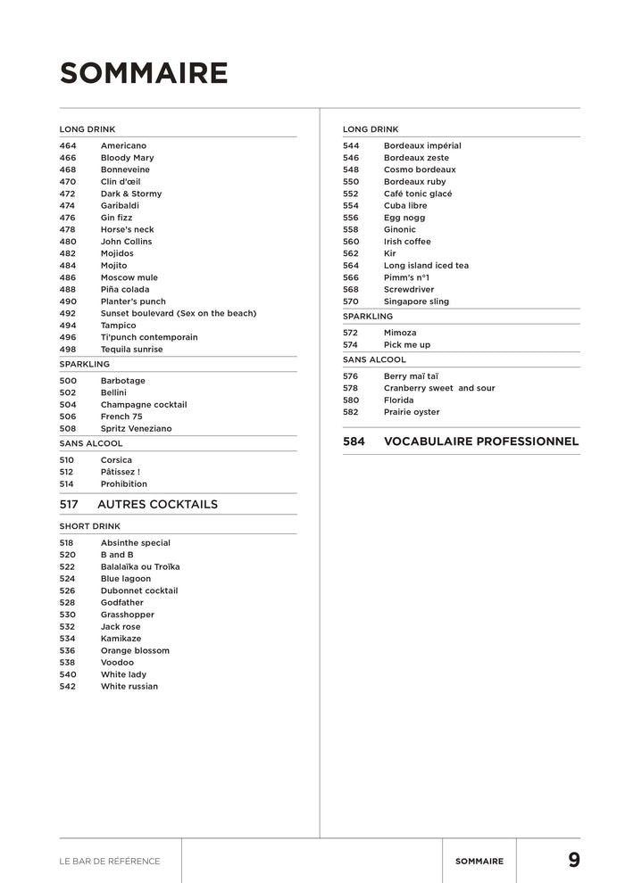 Le bar de référence