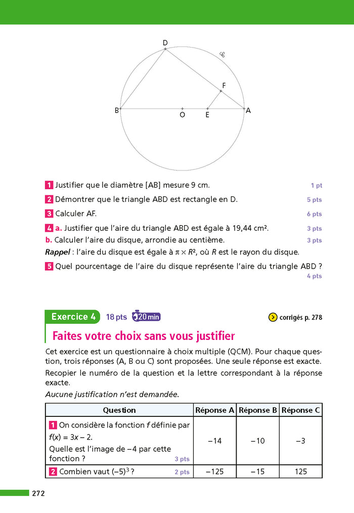 Annales Brevet 2026 Maths - Corrigé