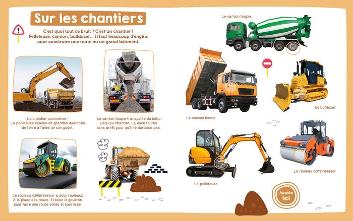 Mon livre sonore - Mon imagier sonore - Les véhicules