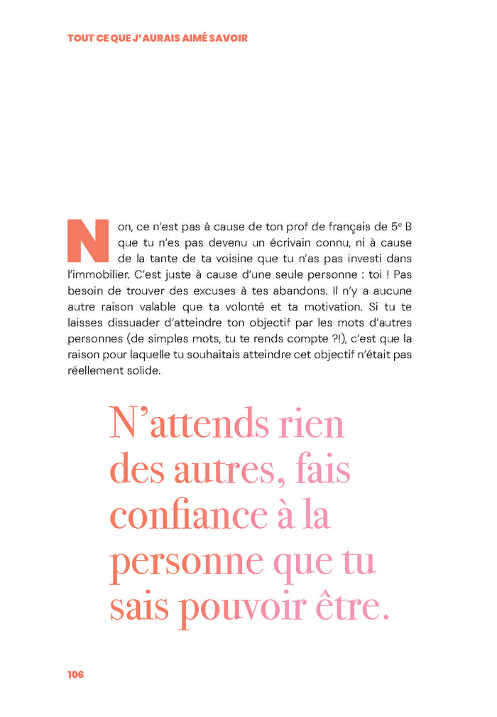 Tout ce que j'aurais aimé savoir