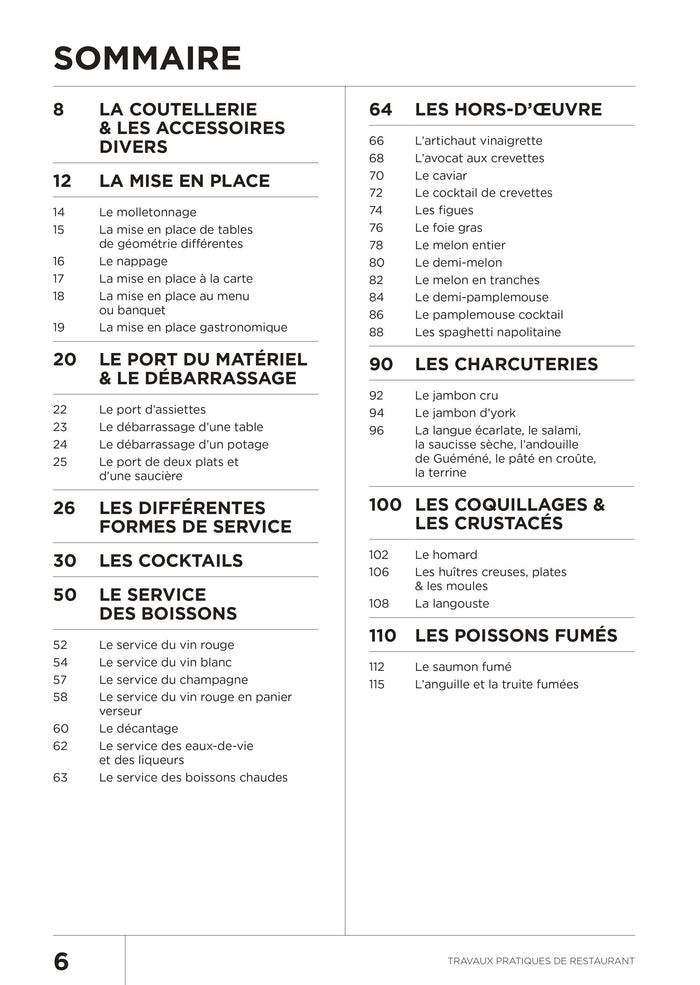 Travaux pratiques de restaurant