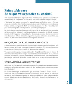 Inventez vos cocktails