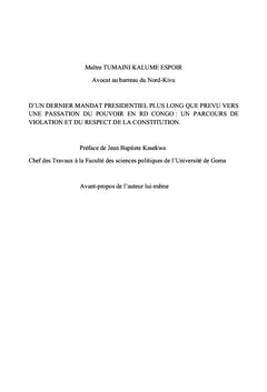 D'un dernier mandat présidentiel plus long que prévu vers une passation du pouvoir en RD Congo :