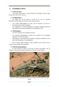 Etude géologique et gîtologique du secteur Tassetift-Ouaklim