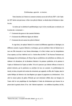 Salomé à la croisée des arts: du mythe littéraire au mythe artistique
