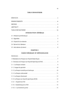 Pour un enseignement/apprentissage du Français sur Objectifs spécifiques