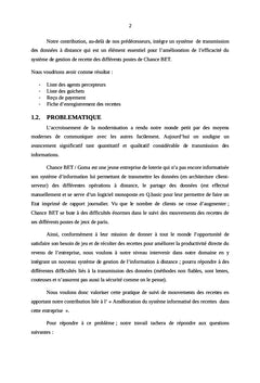 Automatisation de mouvements de recettes dans une societe de loterie
