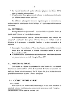 Automatisation de mouvements de recettes dans une societe de loterie