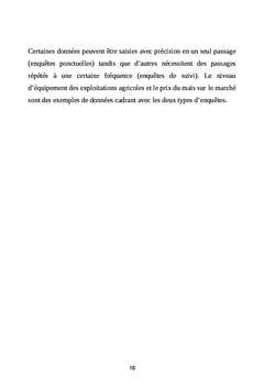 Pratique des Enquêtes Socio-économiques en Milieu Rural Africain