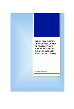Etude Geologique, Geomorphologique Et Geotechnique (Barrage Sarrath)