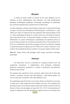 Etude Geologique, Geomorphologique Et Geotechnique (Barrage Sarrath)