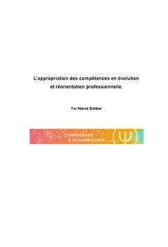 L'appropriation des competences en evolution professionnelle
