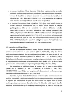 Biologie et écologie de l'Artemia